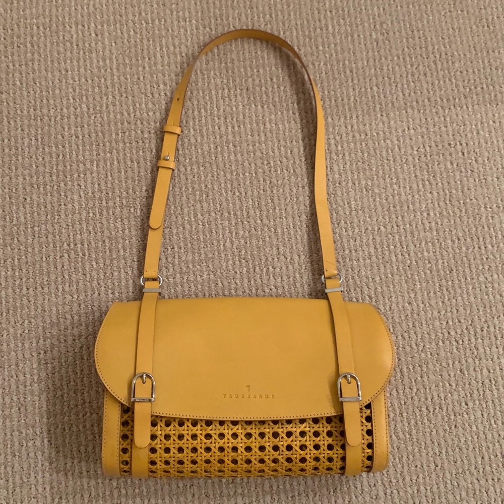 Authentic Trussardi yellow handbag